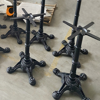 Base de table à manger avec capacité de charge de plus de 250 kg pour marbre, 4 griffes, pied de table en fonte antique, bases de table de restaurant