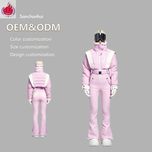 <span class=keywords><strong>Tuta</strong></span> da Sci Oversize da <span class=keywords><strong>Donna</strong></span>, Set da Neve Impermeabile e Antivento, Isolato, Logo Personalizzato OEM, Produzione all'Ingrosso - Product Image 1