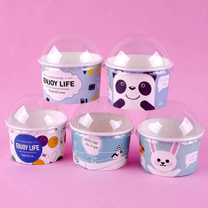 Custom Printed Disposable Ice Cream Paper Cups, Frozen Yogurt Cup Paper ...