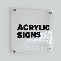 Letrero Acrílico Personalizado, Letrero de Pared con Logotipo Personalizado, Impresión UV, Letrero Acrílico Transparente para Oficina, Tienda, Publicidad