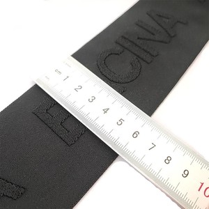 Banda elástica de ropa interior suave Jacquard personalizada gruesa de nailon Debossed para cinturones - Product Image 5