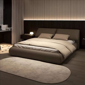 New Nữ Hoàng Kích Thước lưng-Bao Da Tùy Chỉnh Da Đầu Giường Vua Bộ Đồ Giường Khung Hiện Đại Lưu Trữ Giường Đôi Với Lưu Trữ Trong 2025 - Product Image 1