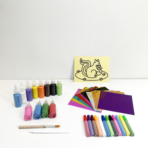 Kit de Arte de arena colorido, manualidades para niños, 12 imágenes de Arte de arena de colores, juego de manualidades DIY para niñas y niños, artes y manualidades para niños - Product Image 1