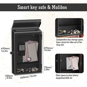Boîtes aux lettres extérieures étanches Boîte aux lettres murale avec serrure numérique intelligente Boîte aux lettres Boîte aux lettres - Product Image 3