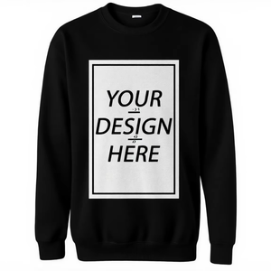 Unisex Cotton & <span class=keywords><strong>Polyester</strong></span> Crewneck Áo Thun Hoodies Biểu Tượng Tùy Chỉnh In Thiết Kế Thêu Áo Khoảng Trống Enzyme Rửa Kỹ Thuật - Product Image 1