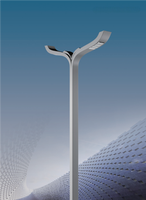 Lampadaire LED avec poteau d'éclairage public IP65, gamme de 30W à 200W pour application routière, alimentation CC