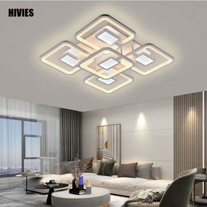 Modern 52W LED Acrylic <b>Ceiling</b> Lamp Aluminum Decorative Living Room <b>Lights</b> Fixture with <b>Remote</b> <b>Control</b> Metal Base - Product Image 6