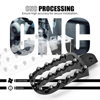 Reposapiés de Aluminio NICECNC, Reposapiés Más Grandes para Kawasaki KLR650 KLR 650 1987-2021 2022 2023