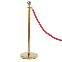 Pasarela de control de multitudes de tráfico bolardo de cola dorada alfombra roja postes de cuerda de terciopelo soportes poste barrera puntal barrera de cuerda