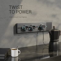 Prise de courant murale Rail d'alimentation prises mobiles cuisine mobile maison prise murale EU US UK prises universelles avec piste USB type-c