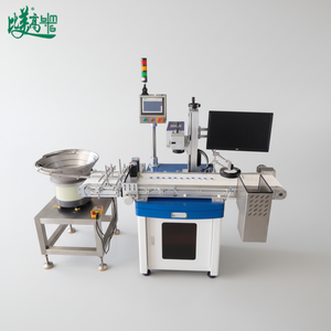 Machine de marquage laser UV rotative à alimentation automatique de bouchons avec impression de codes QR/logos/dates et système d'inspection et de rejet - Product Image 2