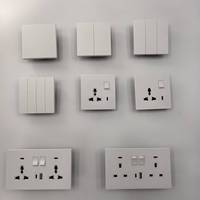 Precio de fabricante, gran oferta, enchufe universal doble de 3 pines con interruptor eléctrico de pared negro, estándar del Reino Unido, con puerto A+TYPE C
