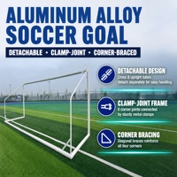 Offre Spéciale – But de football pleine grandeur 24x8 robuste avec filet pour entraînement professionnel adulte – Cadre de but de football extérieur