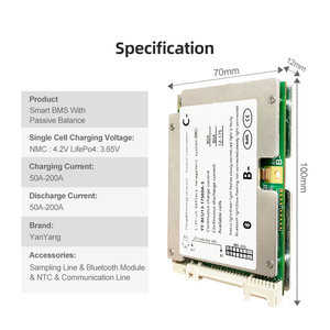 Paquete de Baterías Super Soco Smart <span class=keywords><strong>BMS</strong></span> BT <span class=keywords><strong>17S</strong></span> 50A LiFePO4 <span class=keywords><strong>60V</strong></span> 50Ah para Bicicletas Eléctricas con Soporte de Aplicación y Sistema de Gestión CU/DU/TC - Product Image 2