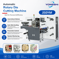 Machine de découpe rotative pneumatique à haute efficacité 350YM pour étiquettes autocollantes, découpe semi-complète