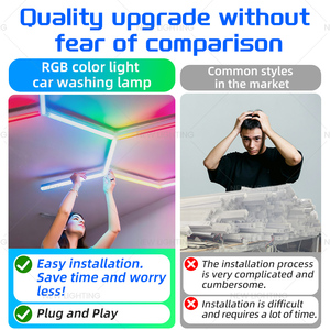 ไฟเพดานรูปหกเหลี่ยมสำหรับโรงรถสไตล์แมนเคฟ RGB รุ่น Honeycomb Makeover 6500K แบบ DIY Snapfit สำหรับสร้างบรรยากาศยามค่ำคืน - Product Image 3