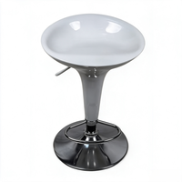 Tabourets de bar pivotants modernes en plastique, chaise haute réglable en hauteur avec structure métallique