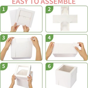 <span class=keywords><strong>Scatole</strong></span> per Torte di Lusso <span class=keywords><strong>Trasparenti</strong></span> <span class=keywords><strong>Grandi</strong></span> e Alte Personalizzate con Finestra per Compleanni all'Ingrosso - Product Image 4