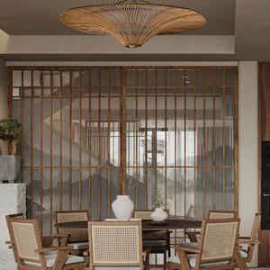 Lámpara Colgante de Ratán de Estilo Japonés Retro Wabi-Sabi, Lámpara de Techo Tejida para Sala de Estar, Comedor, Casa de Huéspedes, Estilo del Sudeste Asiático - Product Image 4