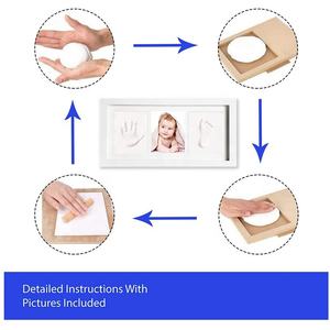 बच्चे मिट्टी प्रिंट उपहार किट हाथ और पदचिह्न मिट्टी बच्चे फोटो फ्रेम कास्टिंग किट - Product Image 6