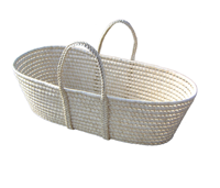 Paniers de rangement pour bébé en jonc de mer, rotin et corde de coton avec couvercle, support et matelas à langer en feuilles de maïs, paniers à langer Moses pour bébé