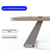 Table de conférence moderne, mobilier de bureau pour la formation, bureau en forme de barre, boîte de gestion des câbles amovible