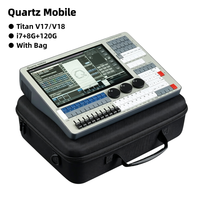 Console de contrôle d'éclairage mobile Mini Quartz Titan DMX avec 7+8 Go de RAM + 120 Go de SSD, dernière version V17 V18