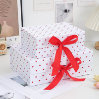 Boîte cadeau pliable de luxe en papier avec fermeture magnétique et nœud en ruban pour anniversaire, mariage, Noël, emballage de cadeaux de fêtes