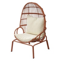 Ensemble de fauteuils en rotin tressé pour jardin, balcon, porche ou terrasse, design moderne KD, en métal, en forme d'œuf, en promotion