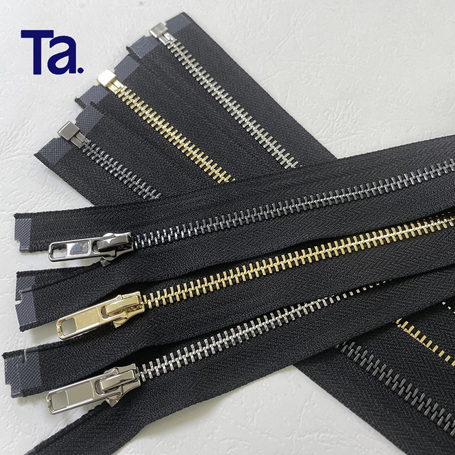 Wholesale Metal Teeth Zipper Custom Color Zip for Garment Jacket Jeans Handbag Luggage Tent Backpack Sewing Clothing Hardware