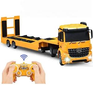 Double E RC <span class=keywords><strong>Semi</strong></span>-<span class=keywords><strong>remorque</strong></span> à plateau détachable 1/20 2.4G Tracteur d'ingénierie Radiocommandé Transmissions électroniques Modèle miniature en métal moulé sous pression - Product Image 2