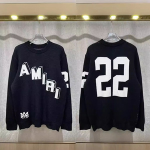 <span class=keywords><strong>Abbigliamento</strong></span> Maschile Cross-Border per Nuova Tendenza di Marca, Logo Jacquard Fronte-Retro, Lettera 22 Unisex, Maglia Casual 100% Cotone - Product Image 2