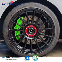 Nouvelles jantes en alliage d'aluminium forgé 18/19 pouces à rayons multiples 5x112/5x114.3 25mm Noir Blanc Audi pour Mercedes Flow Forming DOT