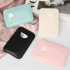 New Travel PURSE Vanity bảng quà tặng siêu Mỏng Túi cầm tay xách tay PU da gấp Gương trang điểm với lược - Product Image 5