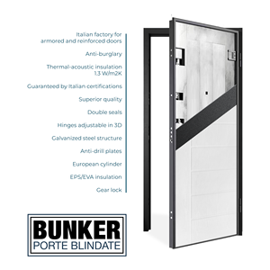 Porte de sécurité classe 4 avec panneau extérieur en PVC modèle Ischia Island - Product Image 2