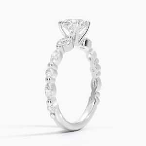 Anillo de compromiso de cristal plateado blanco a la moda para mujer, elegante anillo de boda, propuesta de matrimonio, joyería, regalo de aniversario - Product Image 1