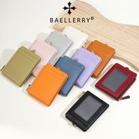 Dompet Wanita Kecil Baellerry High Premium Color Block Zipper, Banyak Slot Kartu