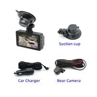 Caméra embarquée double objectif LCD avec enregistrement bidirectionnel, DVR et boîte noire, garantie 1 an, fabricant OEM/ODM