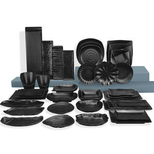 Assiette personnalisée à Dessert, vaisselle en mélamine <span class=keywords><strong>noire</strong></span> mat, nouvel arrivage de - Product Image 1