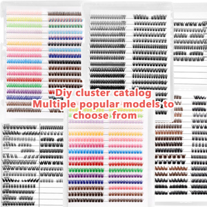 Kit de cils DIY Sulv, nouveau design, cils segmentés 20D 30D 40D, cils individuels en grappe, cils moelleux, kit d'extension de cils DIY - Product Image 6