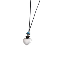Collier en cuir rétro européen et américain pour femmes, avec pendentifs en céramique en forme de poisson, de cœur et d'étoile ; Collier minimaliste avec pendentif