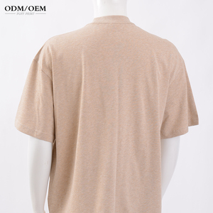 Camisetas de Cuello Alto, Manga Corta, Cuello Acanalado, 230G, 100% Algodón, Camisetas Lisas para Hombre - Product Image 5