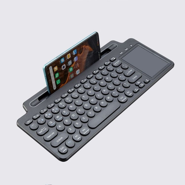 2.4G Wireless Optical Keyboard with LED Backlit Touchpad Card Slot Bracket for Desktop New Product