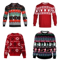 Nouveau Pull Jacquard Noël 2026 Tendance Mode Pull Tricoté pour Homme