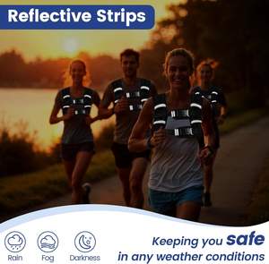 تخفيضات هائلة في الولايات المتحدة سترة وزن الجري للياقة البدنية والعتاد المشي تشغيل شريط عاكس قابل للتعديل سترة مرجحة - Product Image 4