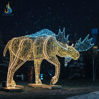 Lanterne géante de Noël personnalisée en forme de renne LED imperméable pour la décoration de festivals en plein air