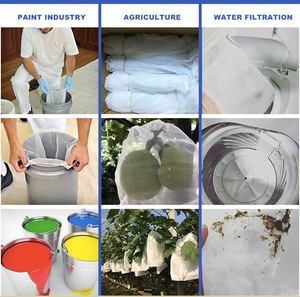 Sac de filtres à mailles fines blanches Sac de passoire de peinture en nylon pour filtrer les taches de peinture et la plupart des types de liquides - Product Image 5