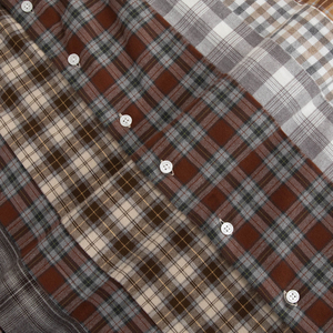 Tùy chỉnh làm việc dài tay áo sơ mi kẻ sọc kiểm tra thiết kế nút lên bông flannel Áo sơ mi cho nam giới - Product Image 5