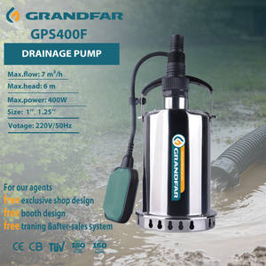 Grandfar 220V 0.55HP 400W High Customized OEM Stainless Steel <b>Submersible</b> Water <b>Pump</b> GPS400F High Delivers up to 6 Mete - Product Image 1