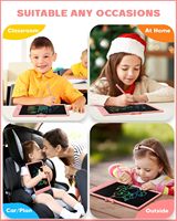 Bravokids Tablette de dessin électronique LCD en plastique de 10 pouces et tableau à gribouiller, cadeau éducatif pour les filles et les garçons de 3 à 8 ans